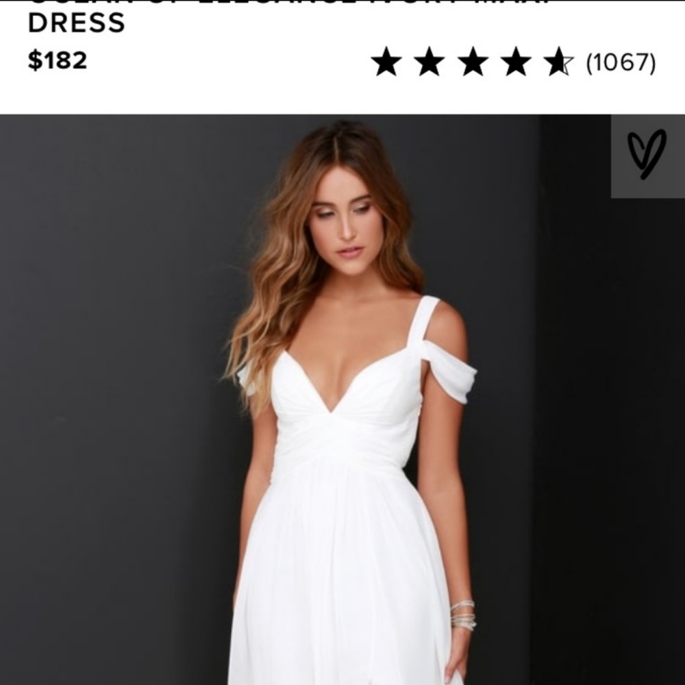 Lulu's ocean of elegance Ivory dress M